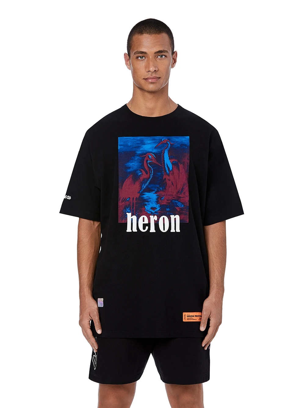 

Heron Preston T Shirt Men Women 1:1 Hight Quality Blue Light Red Crane Heron Preston Top Tees Streetwear Hip Hop HP Tshirt
