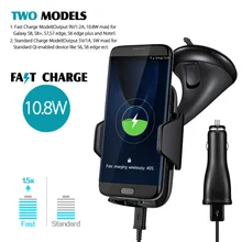 Car Styling Qi Fast Wireless 5V/9V Car Charger Transmitter Holder for Samsung S6/S7 Note 5 Universal Car Bracket