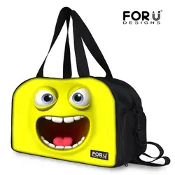 FORUDESIGNS/2019 узор милые эмоджики для женщин Путешествия Duffle Expression сумка карамельный цвет чемодан Мужская тотализаторов большой выходные женск