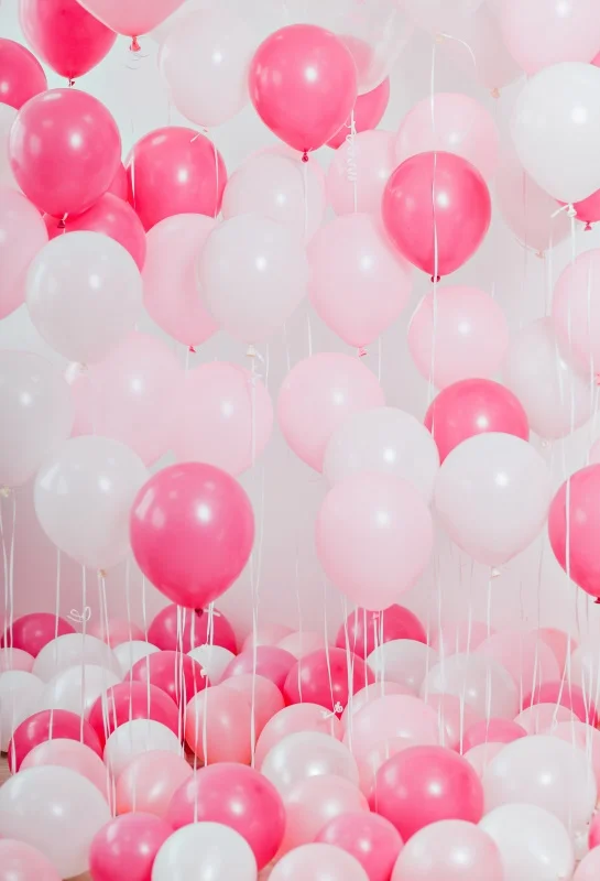

Laeacco Pink Balloons Birthday Anniversary Party Decor Child Portrait Photo Backdrops Photography Backgrounds For Photo Studio