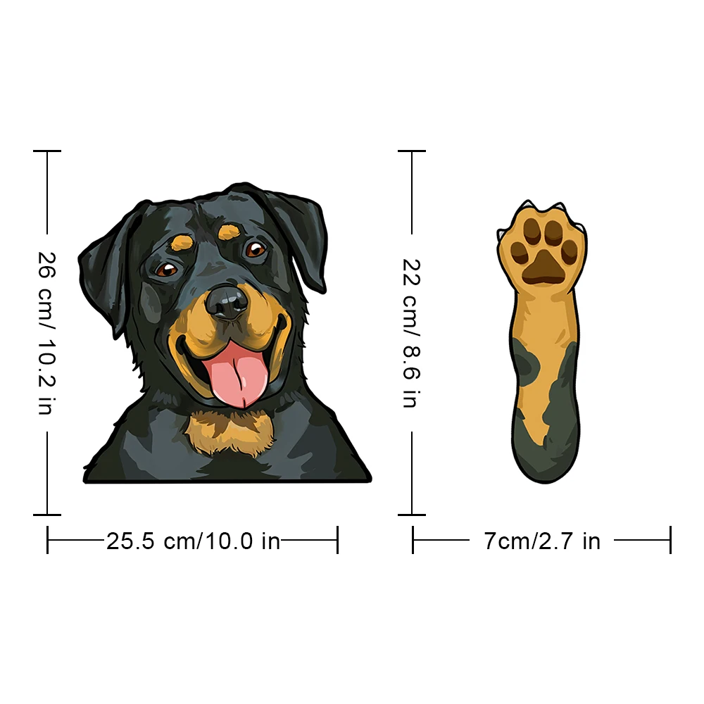 Свирепый Ротвейлер, собака, съемный развевающийся стеклоочиститель, ПВХ, наклейка на заднее стекло, наклейка на заднее лобовое стекло, автомобильная наклейка, украшение для автомобиля