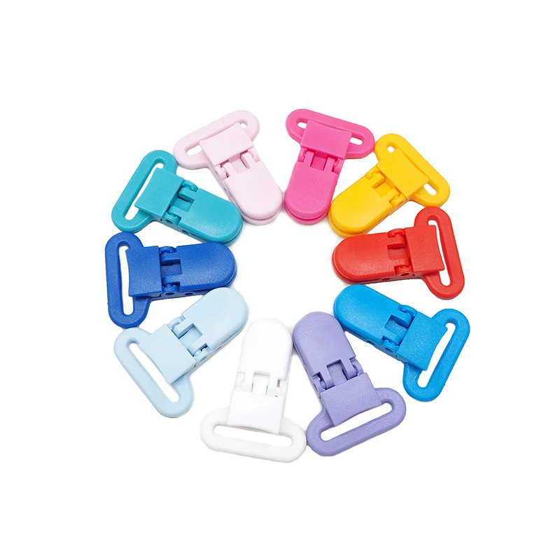 

Chenkai 10PCS 25mm Baby Plastic Pacifier Clip Transparent Pacifier Clip Soother Holder For Baby Dummy Pacifier Nipples Holder
