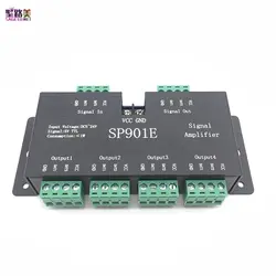 DC5V-24V светодиодный Усилитель сигнала SP901E светодиодный контроллер SPI 4CH группы усилитель для WS2812 2811 dmx512 светодиодный Пиксельная лента