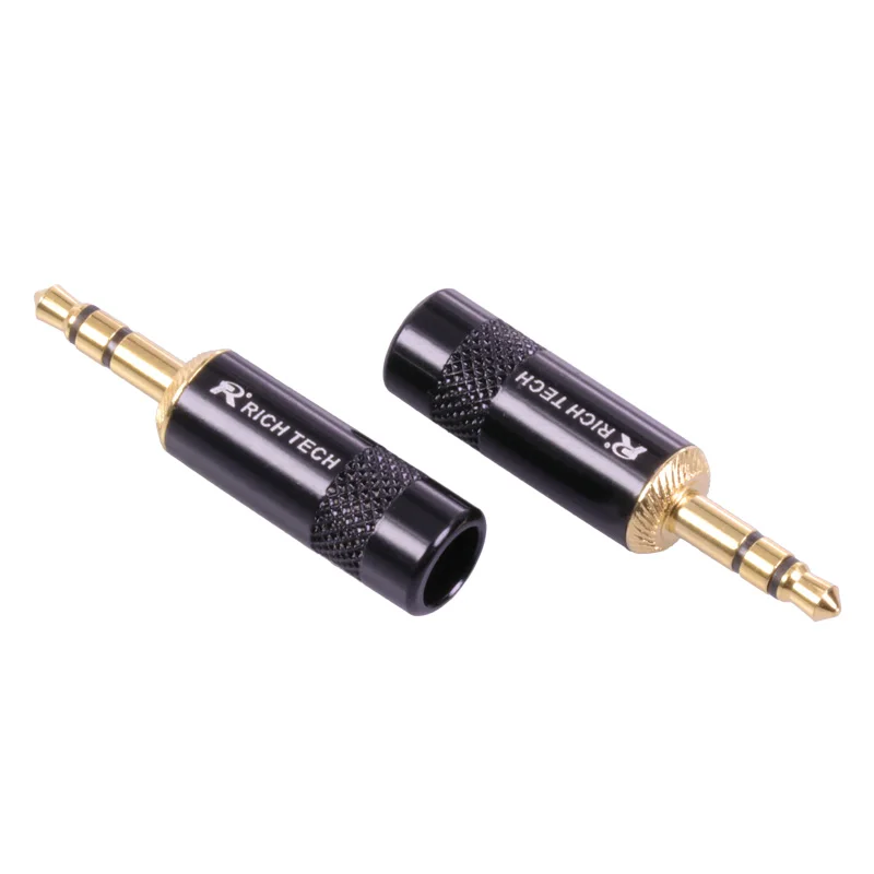 50pcs Stereo Jack 3 5mm Gold Plated 3 5mm Plug Connector Soldering type for earphone microphone headphone repairing DIY