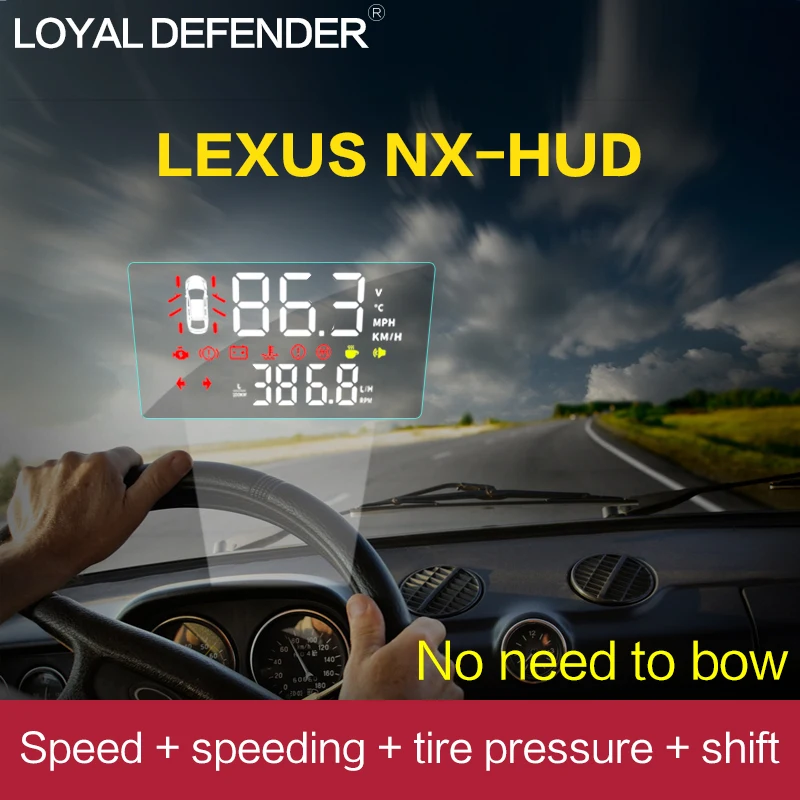 

HUD Head Up Display for new Lexus NX17-18/NX13-16 OBD2 Car for special product Envision Left-hand Drive