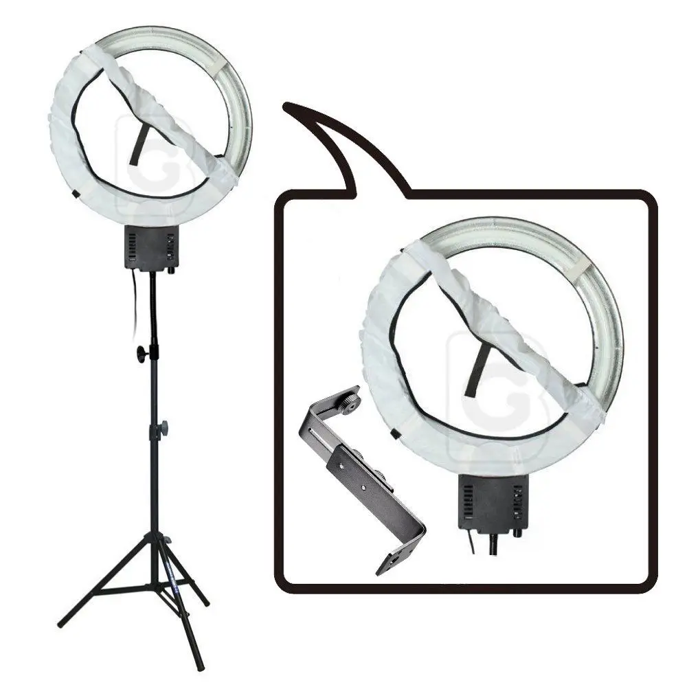 

Studio 40W 5400K Ring Lamp w/ Diffuser Sock+Camera Bracket+90cm Light Stand 110V