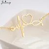 Jisensp Stainless Steel Heartbeat Cardiogram Bracelet Stethoscope Women Bracelets Bangles Special Gifts for Nurse Doctor Jewelry ► Photo 2/6
