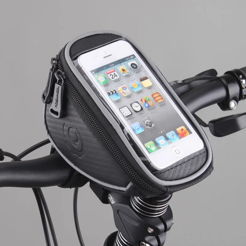 

ROSWHEEL 4.2" 5" 5.5" Cycling Bicycle Bike Frame Front Tube Bag Waterproof Touchscreen Headphone Jack for iPhone Android phones