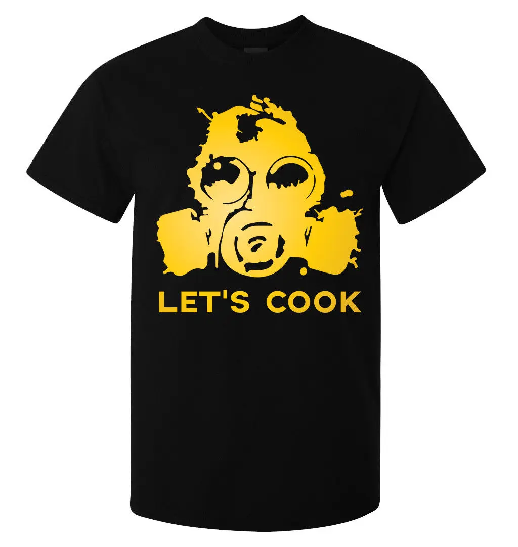 Футболка с надписью Let's Cook Gasmask для мужчин и женщин стильная художественная