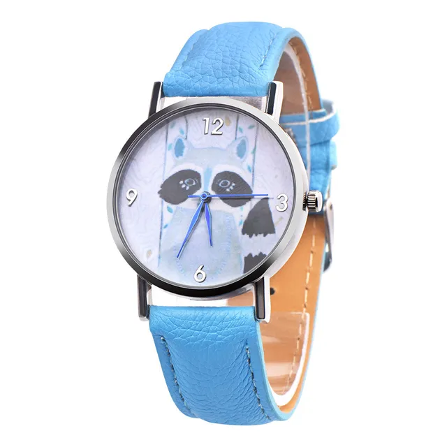 #5001Children Civet Cats Retro Design Leather Band Analog Alloy Quartz Wrist Wat #5001Children Civet Cats Retro Design Leather Band Analog Alloy Quartz Wrist Wat