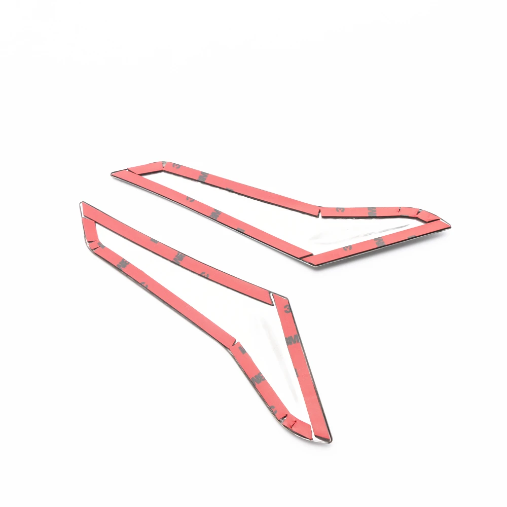 2pcs SUS304 Stainless Steel Front Headlight Side Garnish Trim Car Styling Cover For Toyota Voxy R80 Facelift