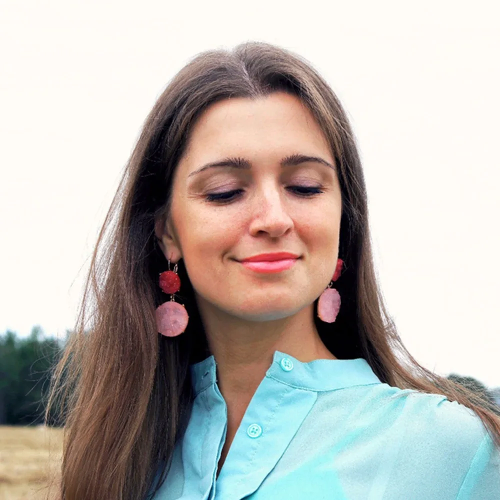 

E-Manco Cute Mint Color Earrings Women's Crystal Crystal Earrings High Fashion Jewelry Suitable for Women's Gifts Wholesale