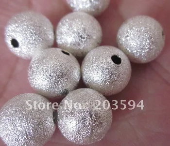 

S609 Wholesale 1000Pcs/lots Silver Plated Metal Stardust Spacer Bead 10MM