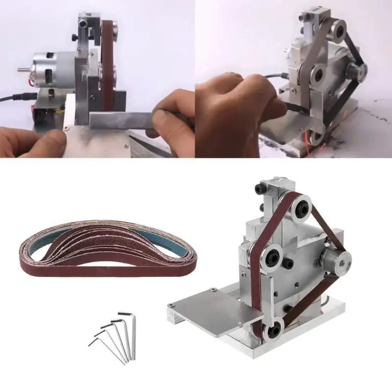 220-240 В многофункциональный мини электрический ленточный шлифовальный станок электрический шлифовальный станок DIY шлифовальная полировальная машинка резец кромки точилка