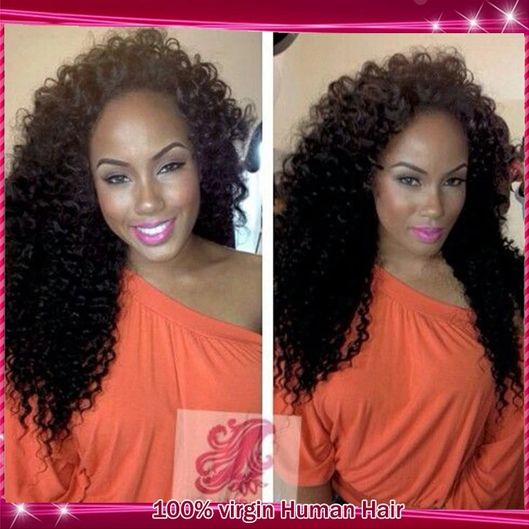 

Hot Sale Cheap Lace Wigs Afro Kinky Curly Full Lace Wig Brazilian Virgin Glueless Human Curly Lace Front Wig  For Black Women