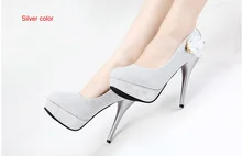 Fashion High Heel Kleid Schuh Hochzeit Brautschuhe Herbst Neueste Einzelpumpe Glitter Party Prom Dame Freies Verschiffen