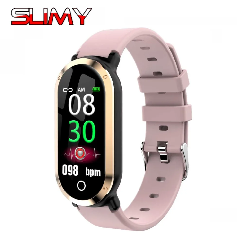 

Slimy T1 Sports Fitness Activity Tracker Smart Bracelet Band Support Heart Rate Blood Pressure IP67 Waterproof Wristband PK S2