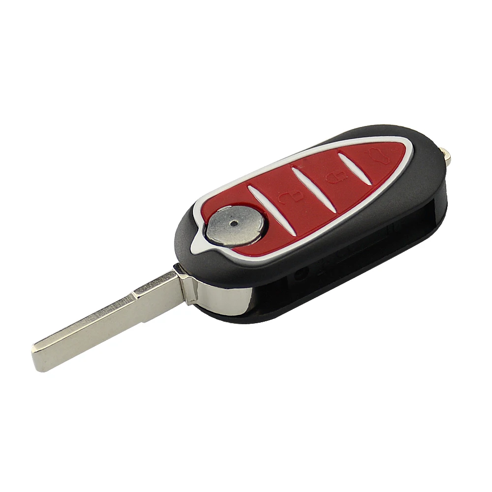 OkeyTech 10 шт./лот силиконовый брелок Оболочка Чехол резиновая накладка 3 кнопки для Alfa Romeo Mito Giulietta 159 GTA флип дистанционный ключ