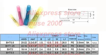 

heat shrink Insulated Connector brass tube Crimp terminal pliers press connector AWG wire electrical water proof