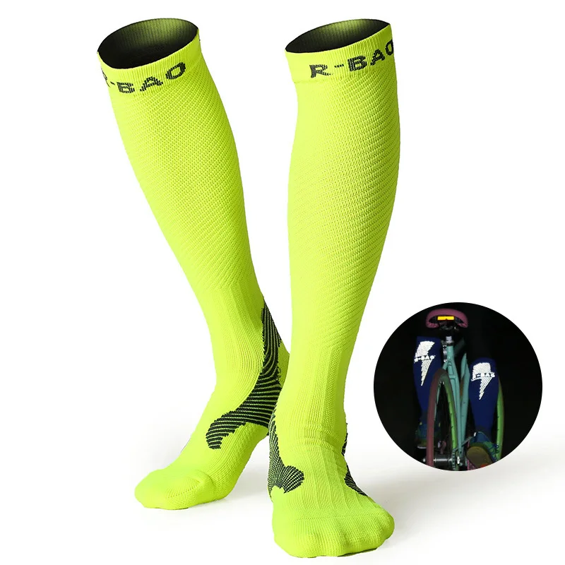 Anti Slip Reflective Safety Socks Compression Socks Cycling Running