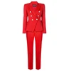 HarleyFashion 2022 nuevo otoño diseño formales OL trajes de pantalones de chaqueta pantalones de negocios dama trajes calidad Twin Sets ► Foto 1/4