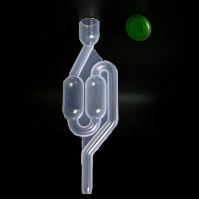 ใหม่Homebrew Air Lock Bubble Grommet One-Wayไอเสียซีลน้ำวาล์วCorkเบียร์ไวน์พร้อมฝาปิด