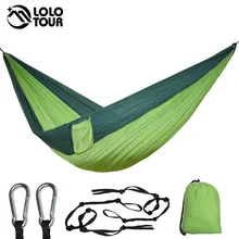 Ultraleve acampamento redes jardim portátil náilon parachute leve com 2 correias para praia, quintal hamak hangmat