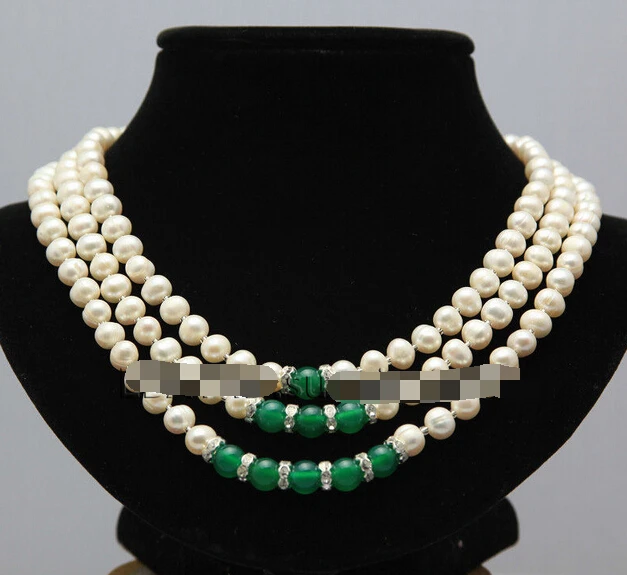 

ddh002040 triple strands 8-9mm natural south sea white pearl necklace 28% Discount