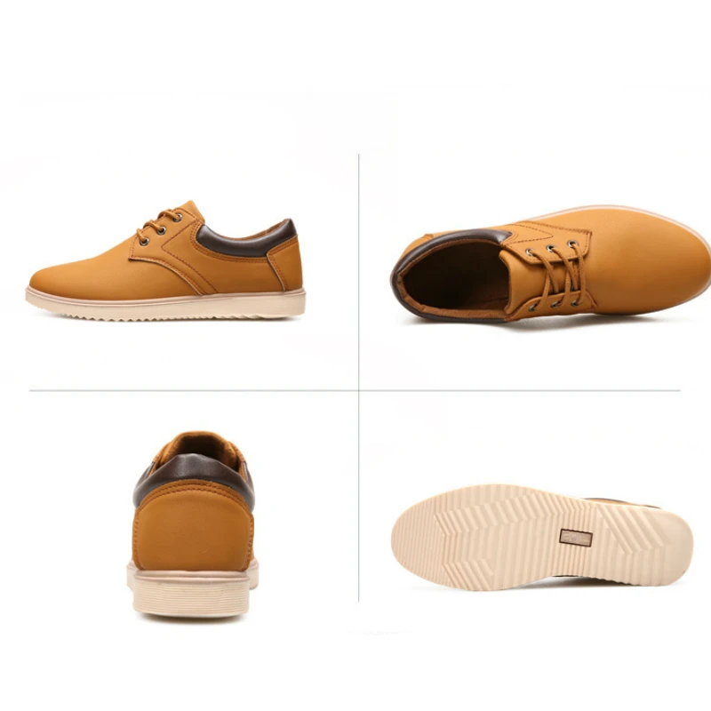 Men's New Leather Shoes Fashion Derby Shoes Oxfords Man Outdoor Non-slip Waterproof Work Footwear Classic Casual Best Sellers