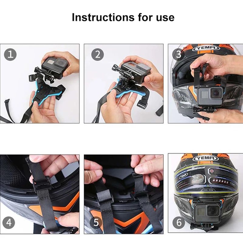 Подбородок TELESIN для шлема на все лицо go pro 7 GoPro Hero 6 5 SJCAM подбородок мотоциклетного