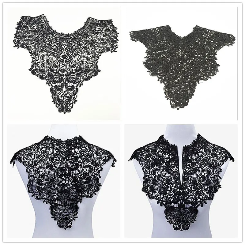 

1pcs 4style Polyester Lace Neckline Wedding Apparel Decoration Lace Trim DIY Sewing Garment Supply Handmade Crafts Lace Collar