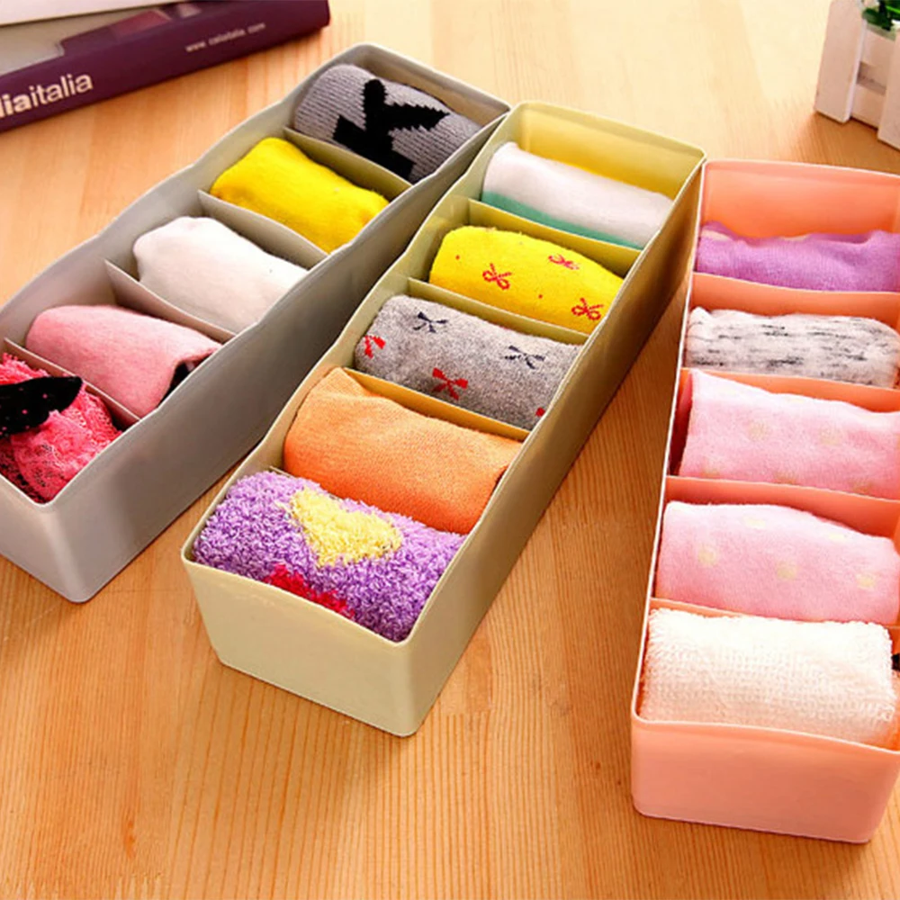Sorting case Underwear Sock Storage Boxes Desktop Drawer Classification Stackable Storage  for woemn girls