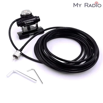 

Nagoya Antenna Clip Mount & 5M RG-58 Extend Teflon Cable Mobile Radio PL259 to NMO stainless steel Antenna Kit