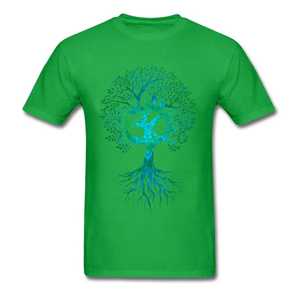  Mens Tshirts Om Tree Of Life Europe Tops & Tees Cotton Fabric O-Neck Short Sleeve Slim Fit Tops Shirt Labor Day Om Tree Of Life green