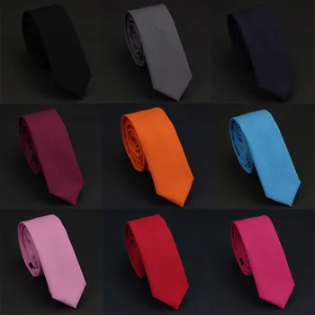 

Men Solid 5cm Slim Quality Linen Cotton Tie Thin Party Formal Necktie QNTIE0033