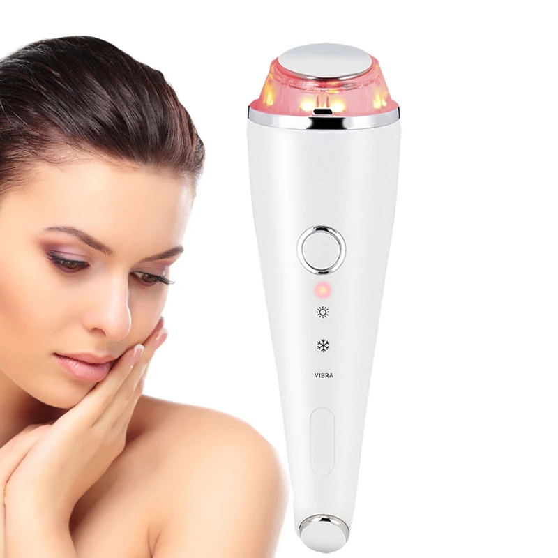 

Facial LED Warm and Cold Photon Therapy Vibration Beauty Massage Machine Eye Face Skin Relax Wrinkle Acne Removal Photon Massage