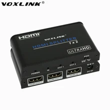 Voxlink UHD HDMI 2.0 Splitter 1×2 1 Вход 2 Выход повторителя распределительная коробка HUB 1080 P 4 К X 2 К для Blu-Ray PS3/4 DVD