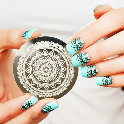 1 Pc Born Pretty Full Flower Design Nail Art Stamp Stamping Template Image Plate Nails Art Decoration Nail Template DIY Tool