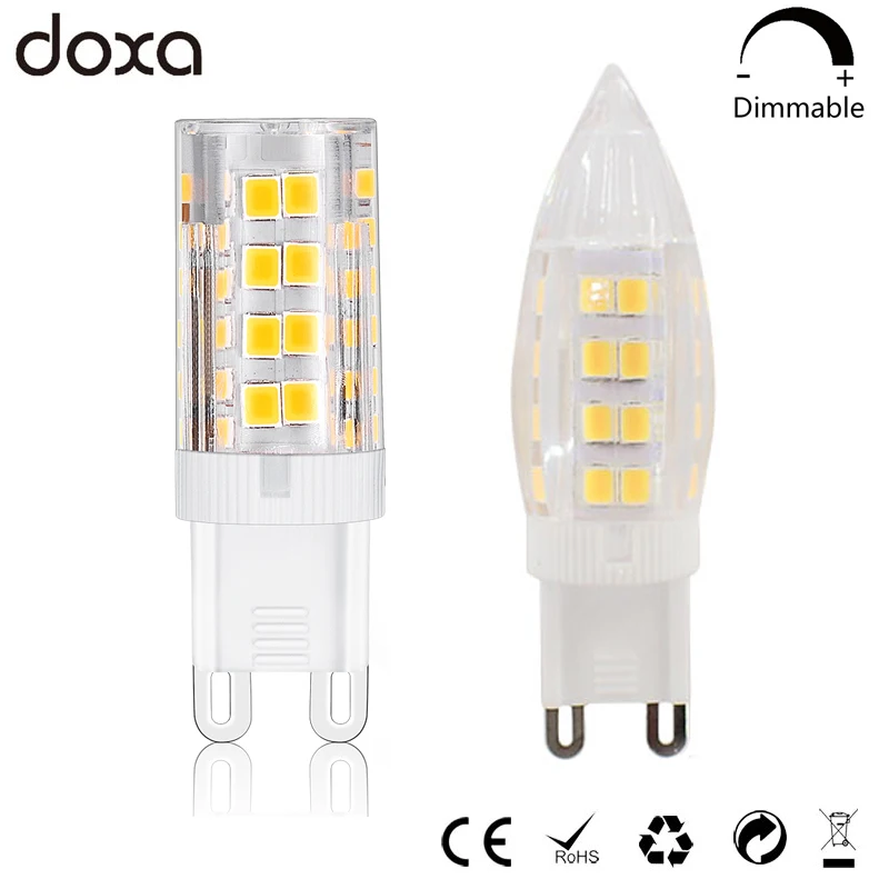 G9 bombilla LED 220 V regulable 4 W LED G9 lámpara de luz 51LED lampada lámpara bombillas ampolla haz de 360 ángulo reemplazar 30 W 35 W halógeno G9 bombilla LED 220 V regulable 4 W LED G9 lámpara de luz 51LED lampada lámpara bombillas ampolla haz de 360 ángulo reemplazar 30 W 35 W halógeno
