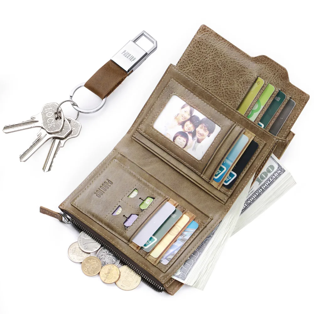 Pabojoe Mens Wallet Italian Imported Genuine Leather Coin Purse Vintage