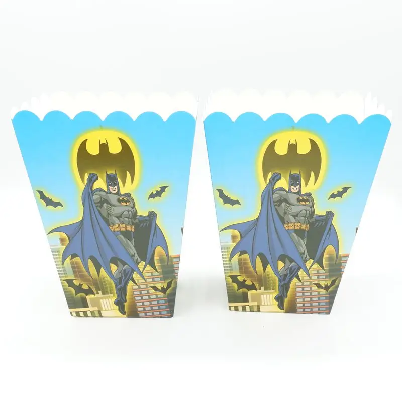 Бэтмен тематическая вечеринка на день рождения Декор бумажная салфетка под тарелку кружку соломенный баннер/Флаг коробка для конфет посуда набор детский душ вечерние принадлежности