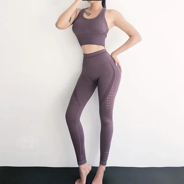 Women Gym Sets 2 Piece Seamless Yoga Sets Women Gym Clothes Sportswear Female Workout Set Active Wear ropa deportiva mujer 1