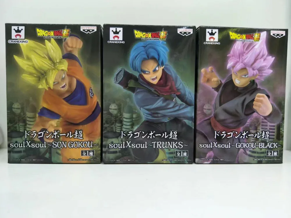 

New Banpresto Dragon Ball Super Soul X Soul Super Saiyan Son Gokou Goku Trunks Rose Gokou Black Battle Action Figure