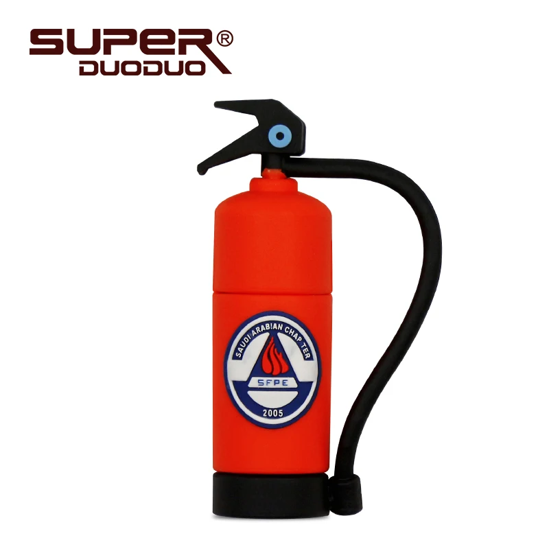 

cartoon fire extinguisher pen drive firemen USB Flash disk memory stick U disk pendrive 32GB/4GB/8GB/16GB free shipping