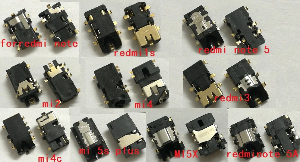 

10 model each 5pcs For Xiaomi Redmi 4A 5 Plus Note 5 5A 3 Note 4 4x Earphone Headphone Audio Jack Flex Cable Replacement Parts