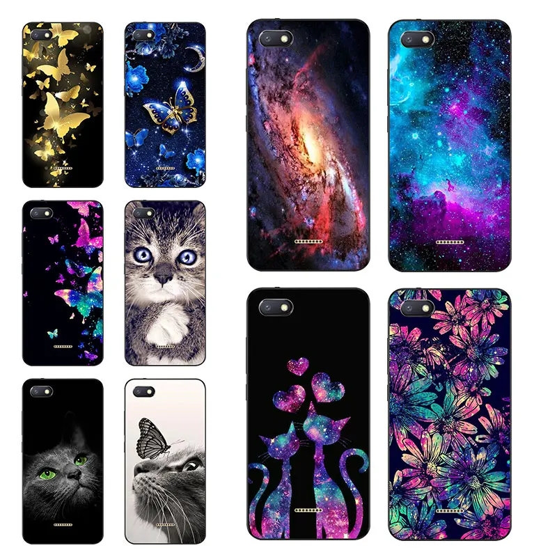 

5.45'' Black Soft TPU Xiaomi Redmi 6A Case Cover Black Cute Silicone Phone Case For Bumper Xiaomi Redmi 6A TPU Black Matte Capa