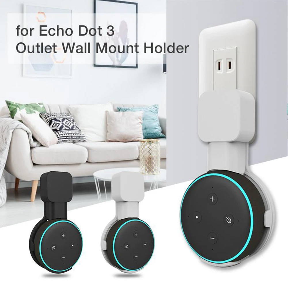 

Outlet Wall Mount Hanger Holder Stand for Amazon Echo Dot 3rd Generation Speaker Holder for Kitchens Living Rooms Bathrooms