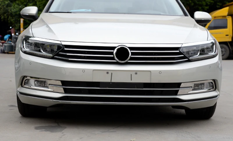 Для Volkswagen VW Passat B8 4 Двери Седан 2017-2018/5-двери универсал B8 2017- 2018 нержавеющая передних противотуманных фар Крышка лампы отделкой 2 шт