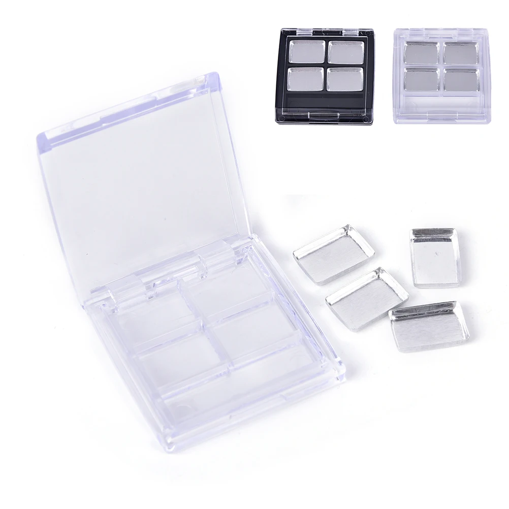 Цельный футляр для теней 4 ячейки пустой косметический румяна компактная