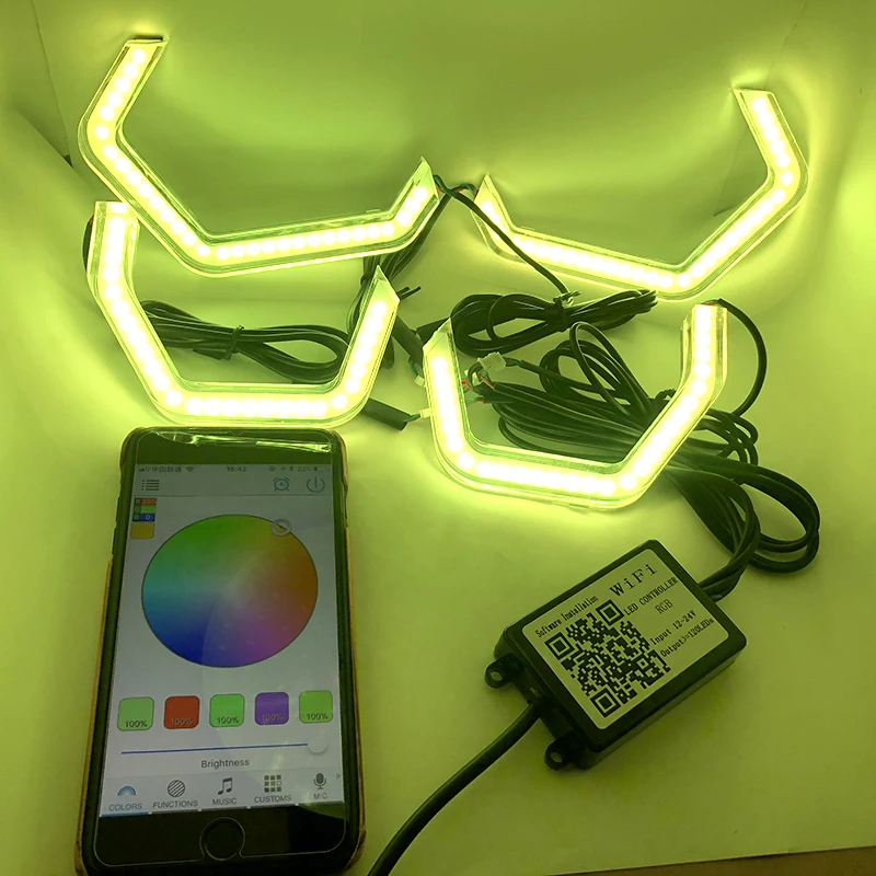 WIFI RGB Multi-Color M4 Iconic Style LED Crystal Angel Eye light Kits for BMW 2 series M235i 220i 228i 218i M240i 230i 2014-2018 WIFI RGB Multi-Color M4 Iconic Style LED Crystal Angel Eye light Kits for BMW 2 series M235i 220i 228i 218i M240i 230i 2014-2018